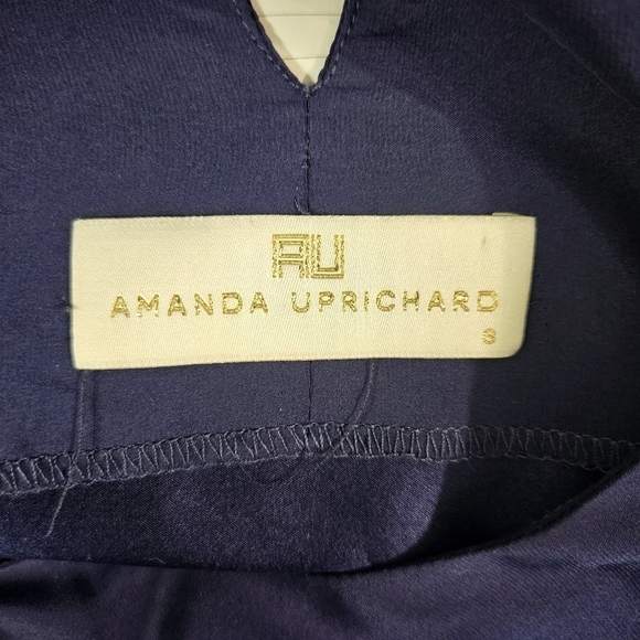 Amanda Uprichard Blue Silk Side Lace Up Mini Dress - Picture 6 of 7